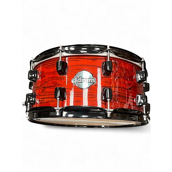 Used ddrum 7 Piece dominion birch imferno red pearl Drum Kit