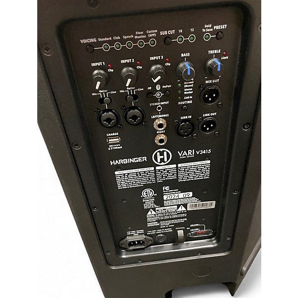 Used Harbinger V3415 Powered Speaker