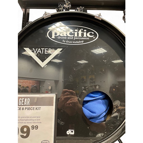 Used Pacific 8 Piece 8 Piece Kit Black Drum Kit