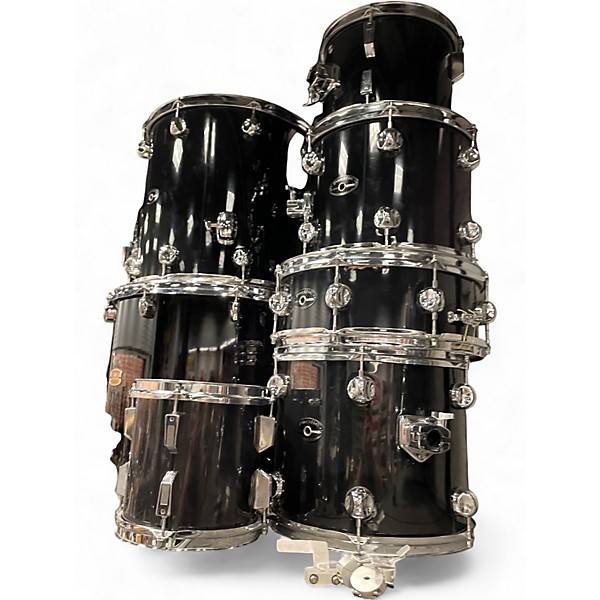 Used Pacific 8 Piece 8 Piece Kit Black Drum Kit