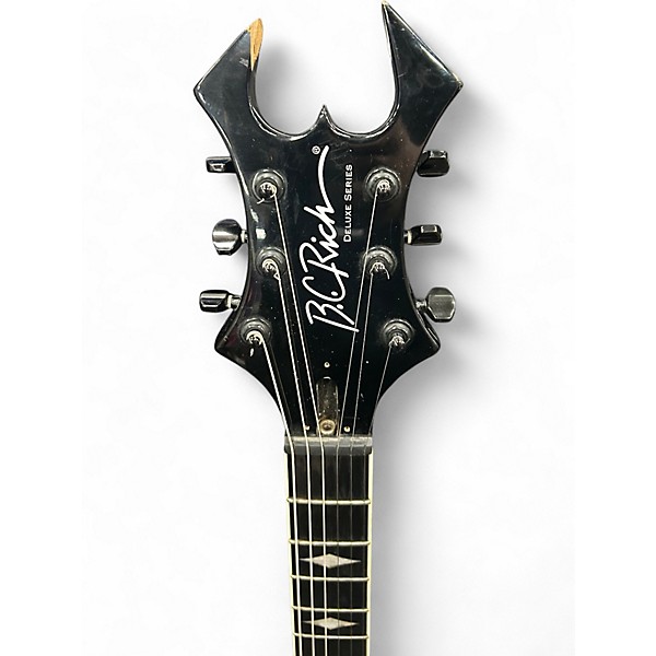 Used B.C. Rich Deluxe Series Warlock Black Solid Body Electric Guitar