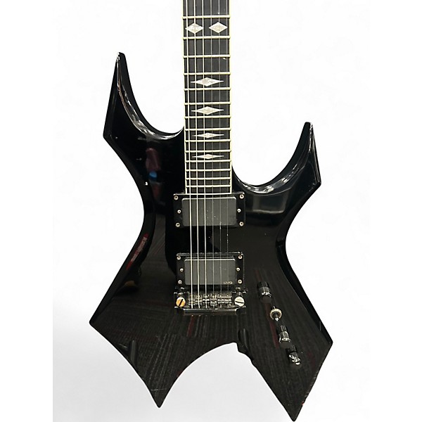 Used B.C. Rich Deluxe Series Warlock Black Solid Body Electric Guitar