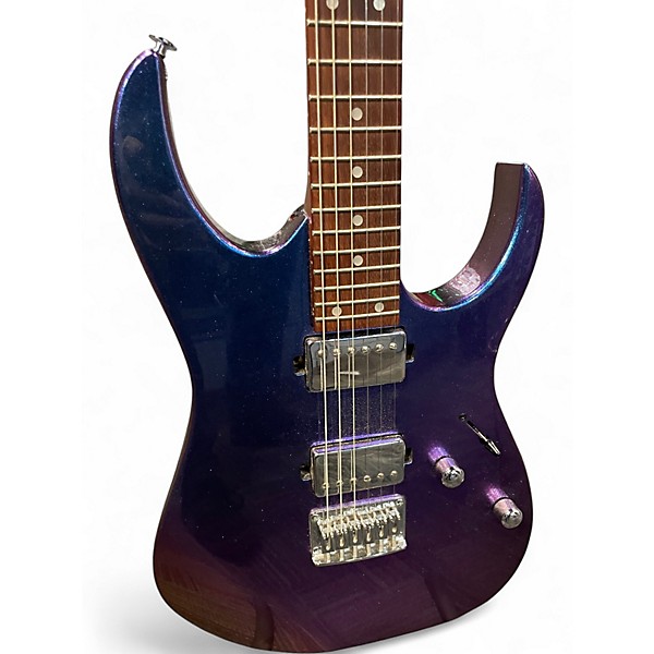 Used Ibanez GIO GRG121SP Blue Metal Chameleon Solid Body Electric Guitar