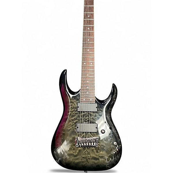 Used Ibanez RGA7QM RGA Series gray burst Solid Body Electric Guitar