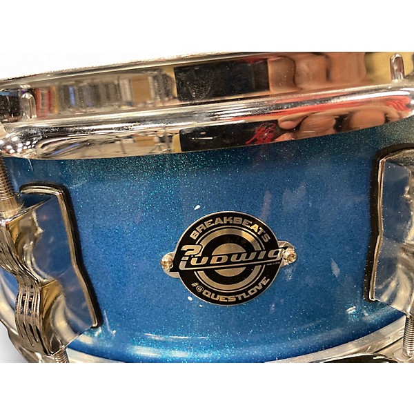 Used Ludwig 4.5X14 Breakbeats By Questlove Snare Blue Drum