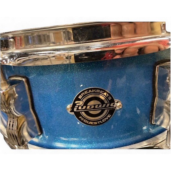 Used Ludwig 4.5X14 Breakbeats By Questlove Snare Blue Drum