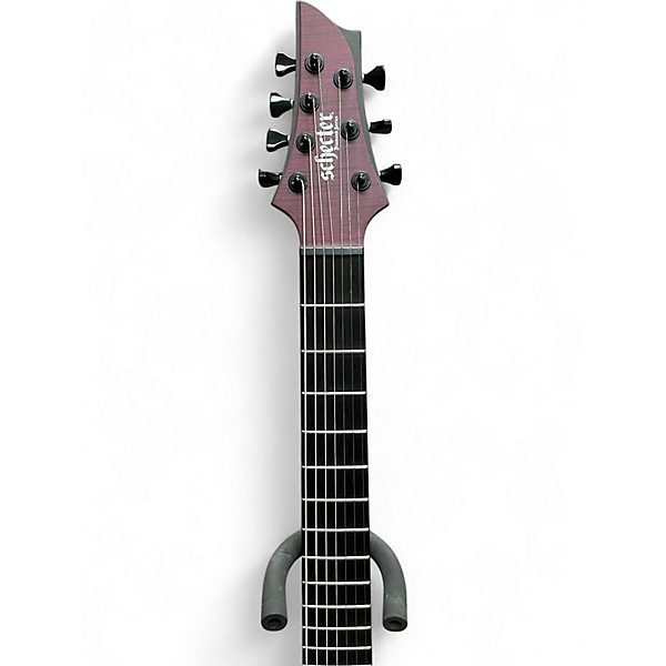 Used Schecter Guitar Research TOA 7 Purple Solid Body Electric Guitar