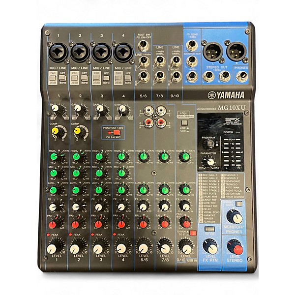 Used Yamaha MG10XU 10 Channel Mixer with Effects Unpowered Mixer