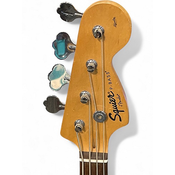 Used Squier Precision Bass Black Electric Bass Guitar