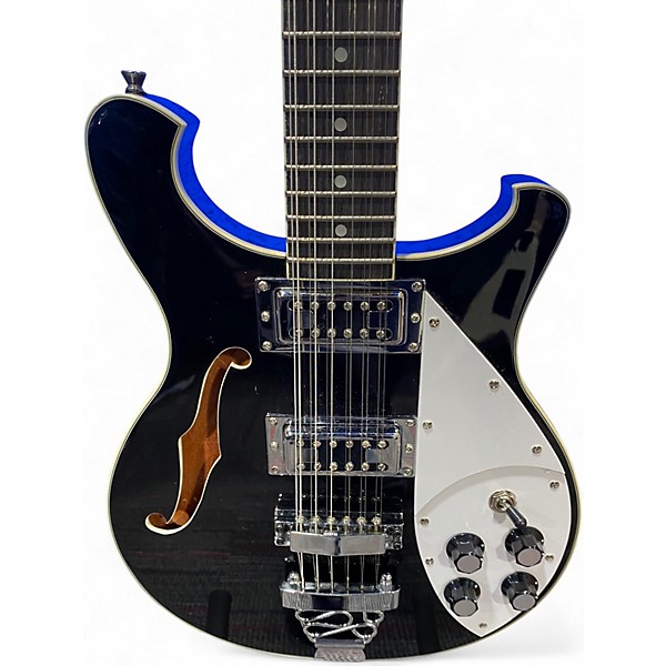Used Harley Benton RB612 Black Hollow Body Electric Guitar