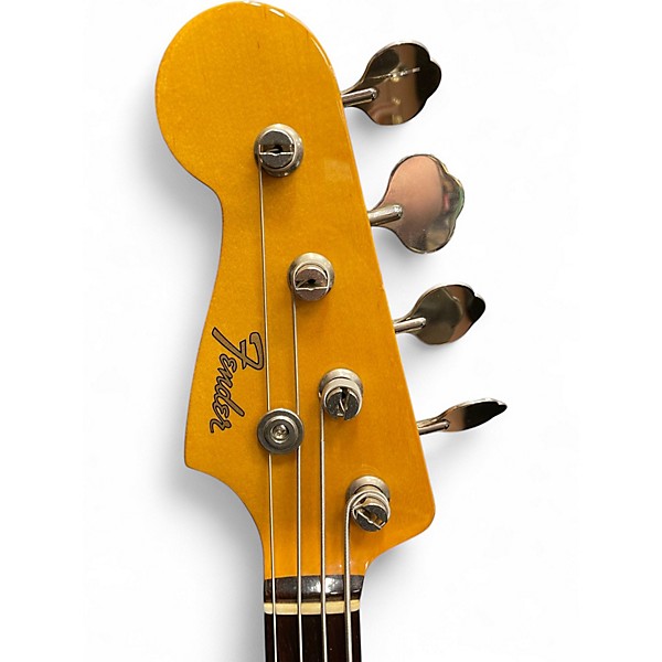 Used Fender JB-62 Left Handed Jazz Bass Olympic White Electric Bass Guitar