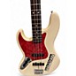 Used Fender JB-62 Left Handed Jazz Bass Olympic White Electric Bass Guitar