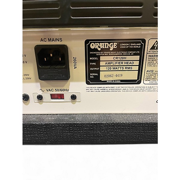 Used Orange Amplifiers CR120H Crush Pro 120W Solid State Guitar Amp Head