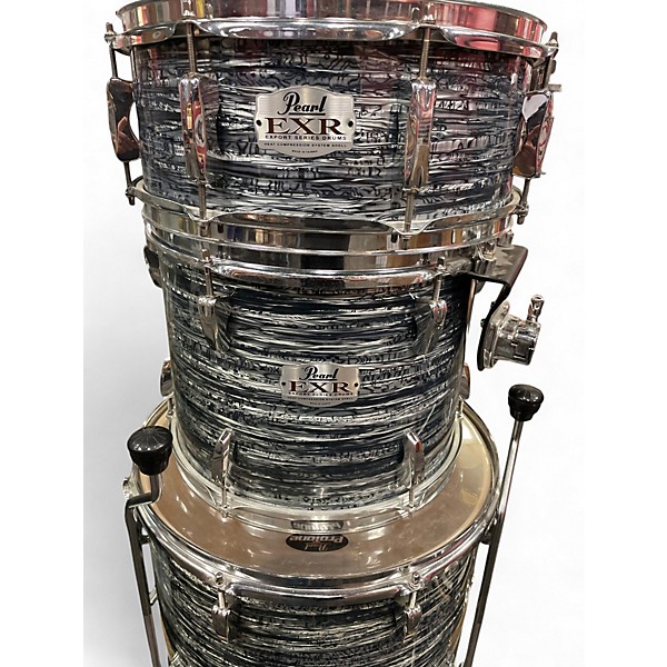 Used Pearl 8 Piece EXR Export Series Silver Oyster Pearl Drum Kit