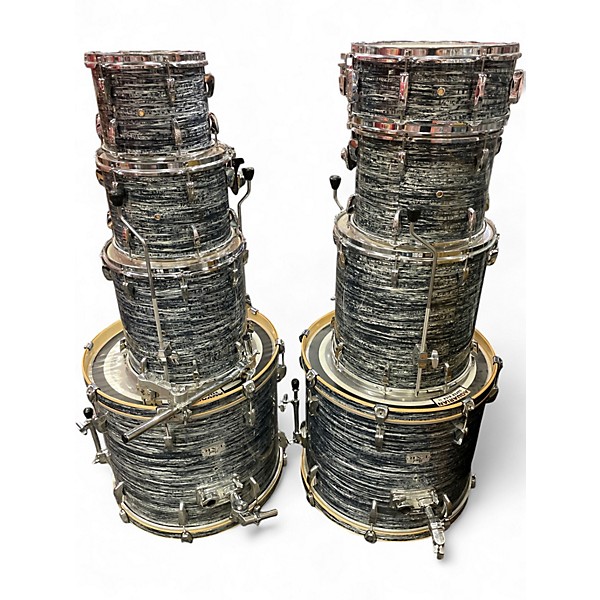 Used Pearl 8 Piece EXR Export Series Silver Oyster Pearl Drum Kit