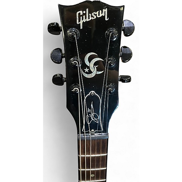 Used Gibson Sully Erna Signature Les Paul Studio Black and White Solid Body Electric Guitar