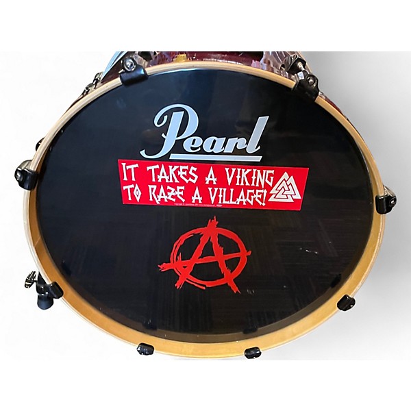 Used Pearl 4 Piece Vision CRIMSON RED Drum Kit