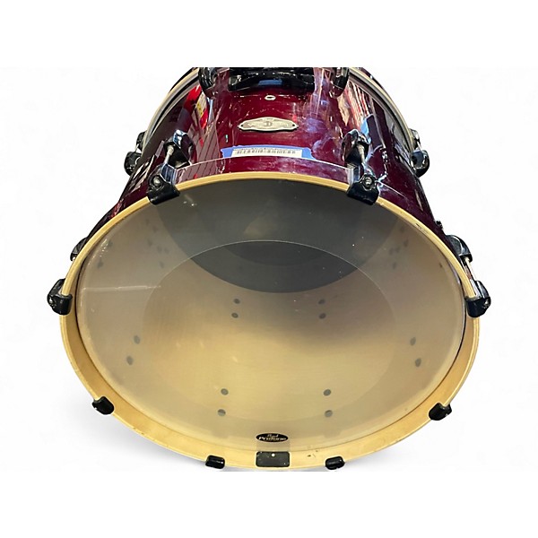 Used Pearl 4 Piece Vision CRIMSON RED Drum Kit