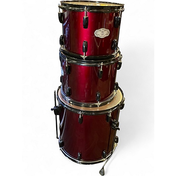Used Pearl 4 Piece Vision CRIMSON RED Drum Kit