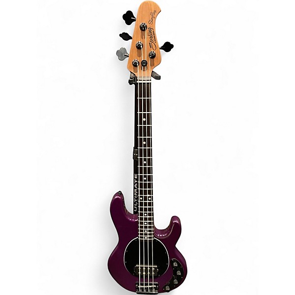 Used Sterling by Music Man Ray34 purple sparkle Electric Bass Guitar