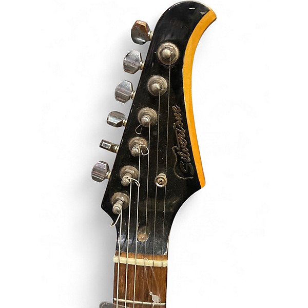 Used Silvertone St Style Black Solid Body Electric Guitar
