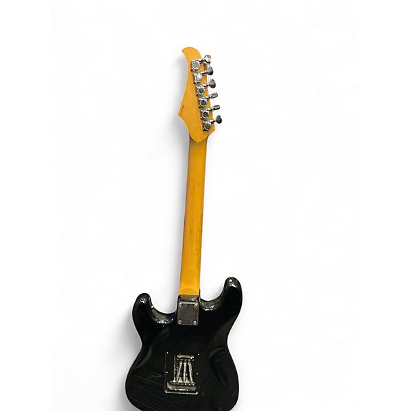 Used Silvertone St Style Black Solid Body Electric Guitar
