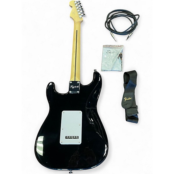 Used Squier Bullet Stratocaster Black Solid Body Electric Guitar