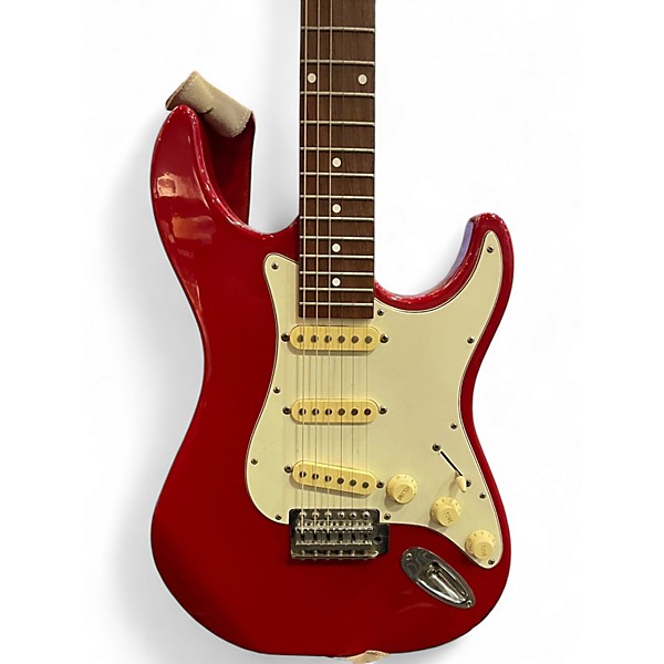 Used Lotus Double Cut Red Solid Body Electric Guitar