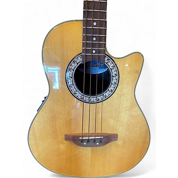 Used Ovation CC74 Natural Acoustic Bass Guitar