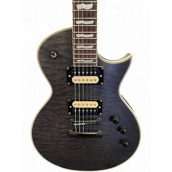 Used ESP LTD EC401QM Charcoal Solid Body Electric Guitar