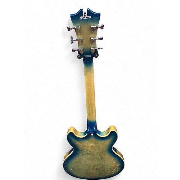 Used D'Angelico Premier Series DC Baltic Blue Silver Burst Hollow Body Electric Guitar