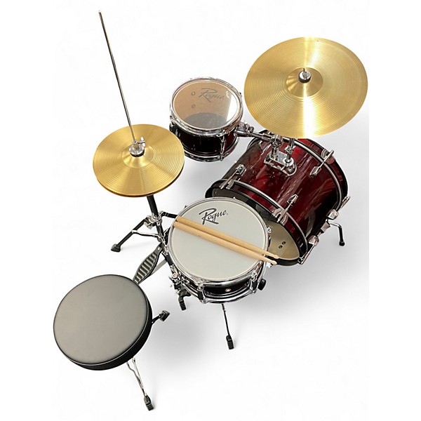 Used Rogue 3 Piece Kids Drum Kit Red Drum Kit