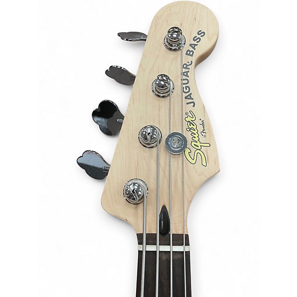 Used Squier Vintage Modified Jaguar Bass Black Electric Bass Guitar