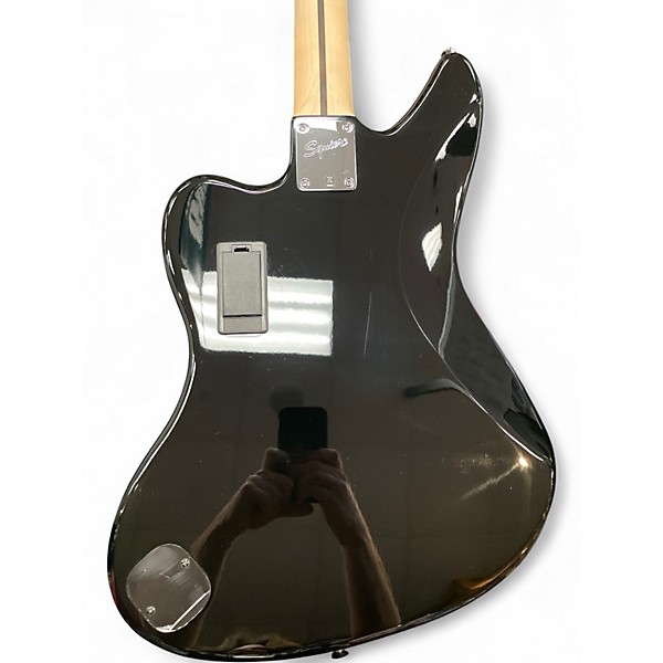 Used Squier Vintage Modified Jaguar Bass Black Electric Bass Guitar