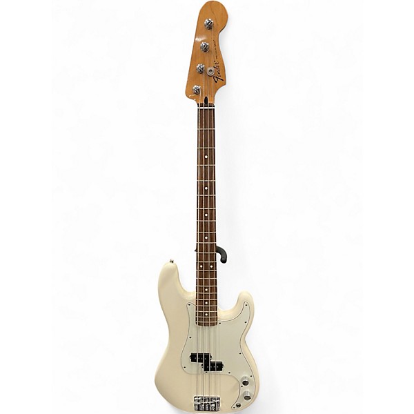 Used Fender Standard Precision Bass Olympic White Electric Bass Guitar