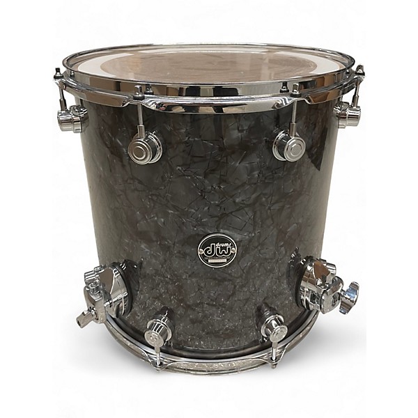 Used DW 5 Piece Performance Series Silver Oyster Pearl Drum Kit