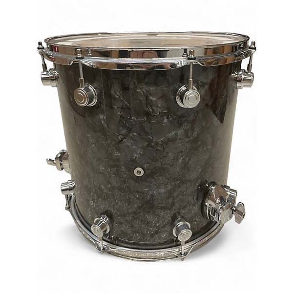 Used DW 5 Piece Performance Series Silver Oyster Pearl Drum Kit