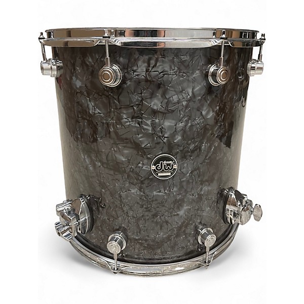 Used DW 5 Piece Performance Series Silver Oyster Pearl Drum Kit