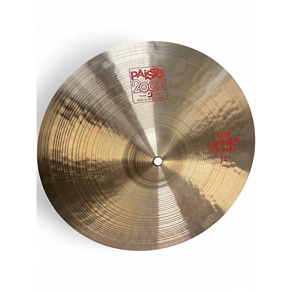 Used Paiste 14in 2002 Medium Hi Hat Pair Cymbal