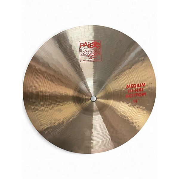Used Paiste 14in 2002 Medium Hi Hat Pair Cymbal