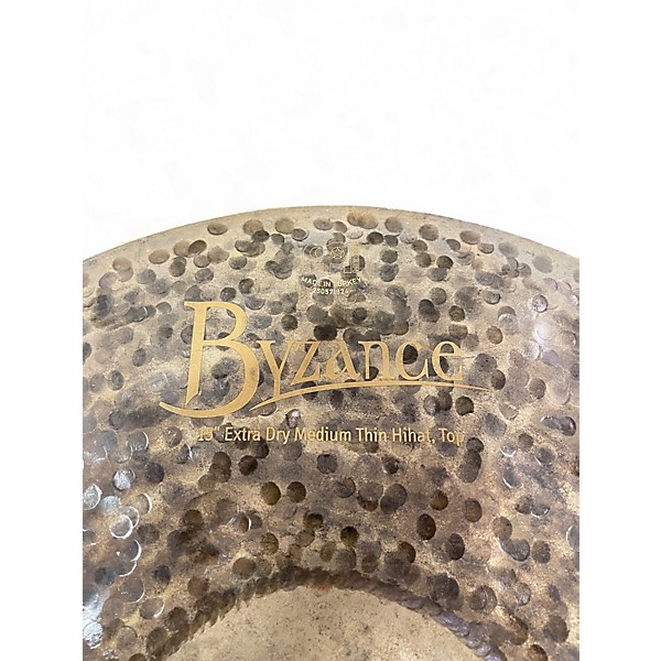 Used MEINL 15in Byzance Extra Dry Medium Thin HiHat Pair Cymbal