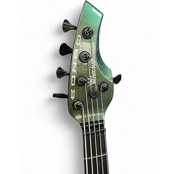 Used Ernie Ball Music Man Bongo 5 HH Emerald Iris Electric Bass Guitar