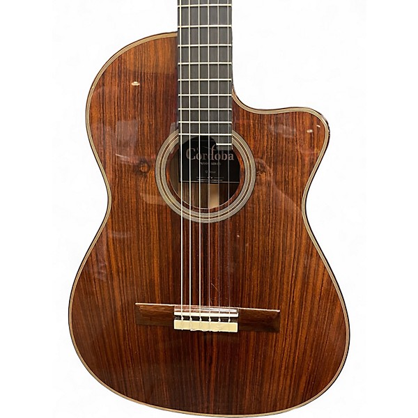 Used Cordoba Fusion 12 Rose Classical Acoustic Electric Guitar