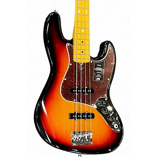 Used Fender American Professional II Jazz Bass 3 Color Sunburst Electric Bass Guitar
