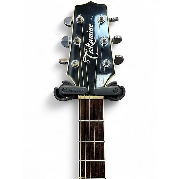 Used Takamine EF341SC Black Acoustic Electric Guitar