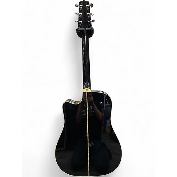 Used Takamine EF341SC Black Acoustic Electric Guitar