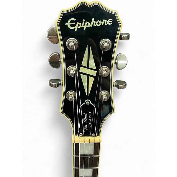 Used Epiphone Les Paul Custom Pro Silverburst Solid Body Electric Guitar