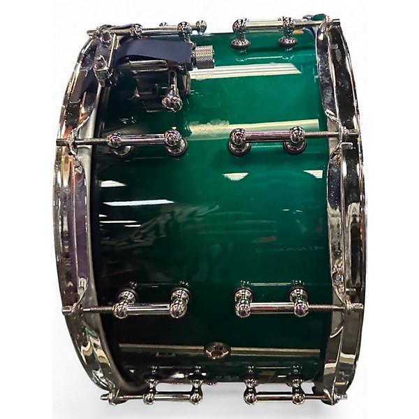 Used SPL 14in 468 SNARE GREEN TO BLACK FADE Drum