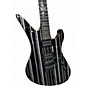 Used Schecter Guitar Research Synyster Gates Signature Standard GLOSS BLACK WITH SILVER PINSTRIPES Solid Body Electric Guitar