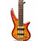 Used Jackson Pro Series Spectra Bass SB V Poplar Burl Transparent Cherry Burst Electric Bass Guitar